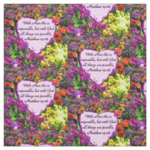 TISSU PURPLE FLORAL MATTHEW 19:26 PHOTO DESIGN