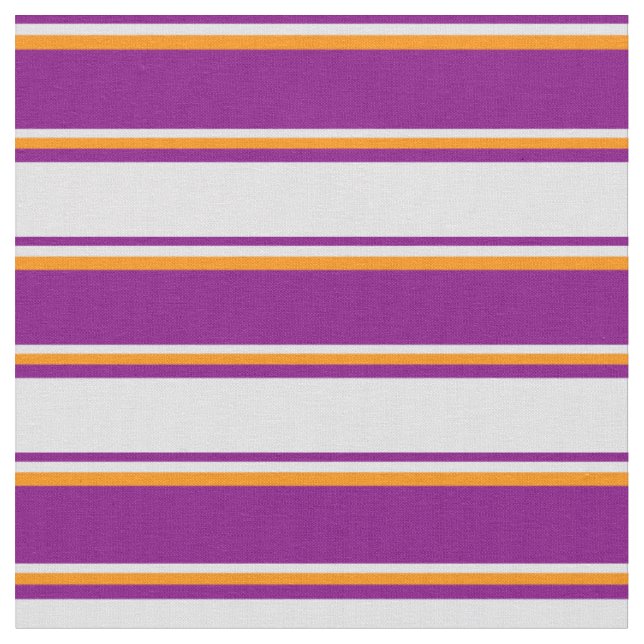 Tissu Purple, Lavande et rayures orange foncées (Fermer)