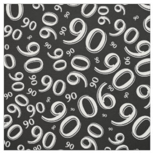 Tissu quatre-vingt-dixième Motif frais 90 noirs et