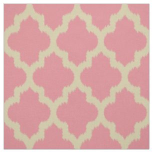 Tissu Quatrefoil Beige Ikat et Arrière - plan rose perso