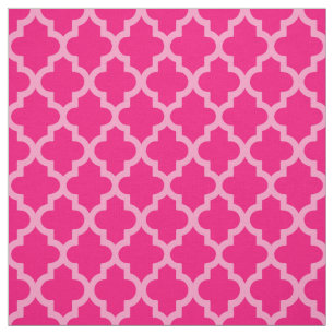 Tissu Quatrefol des humeurs marocaines roses