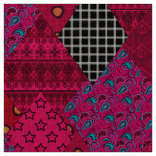 Tissu Quilt de patchwork boho ethno abstrait sans coutur