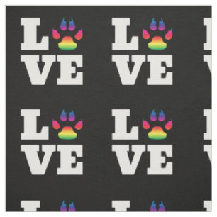 Tissu Rainbow paw