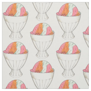 Tissu Rainbow Sherbet crème glacée Sorbet Dessert Scoop
