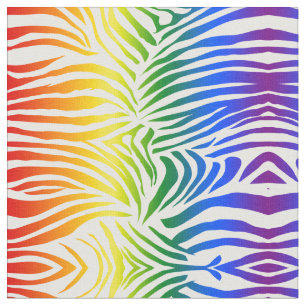 Tissu Rainbow Zebra Print Bold and Bright LGBT