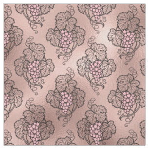 Tissu Raisins d'or Abstraits sur les vignes noires