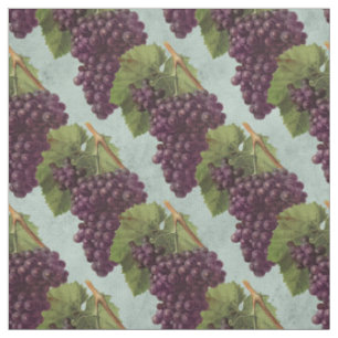 Tissu Raisins et vignes Vintages et pourpres