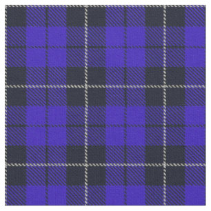 Tissu Rayure blanche/noire de bleu royal de palid