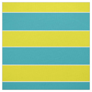 Tissu Rayure bleue et jaune d'amusement d'été