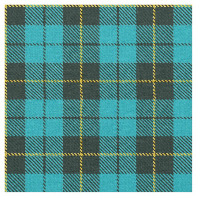 Tissu Rayure jaune/noire plaid vert/bleu de turquoise (Fermer)