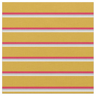 Tissu Rayures Cyan clair, Gris, Crimson et Goldenrod