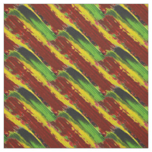 Tissu Rayures de peinture de Rastafarian