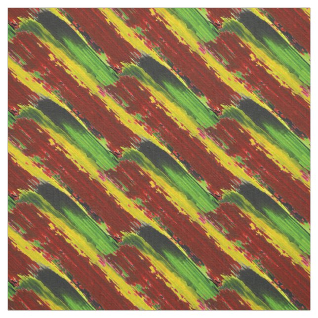 Tissu Rayures de peinture de Rastafarian (Échantillon)