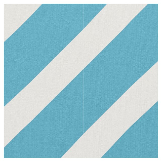 Tissu Rayures diagonales cyan et blanches (Fermer)