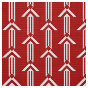 Tissu Rayures et chevrons blancs géométriques sur le