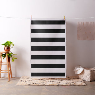 Tissu Rayures noires et blanches