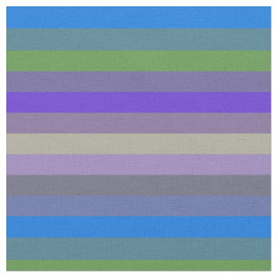 Tissu Rayures Rétro Bleu, Citron Et Magenta