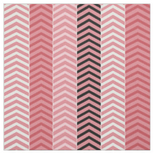 Tissu Rayures variées roses modernes chics de Chevron