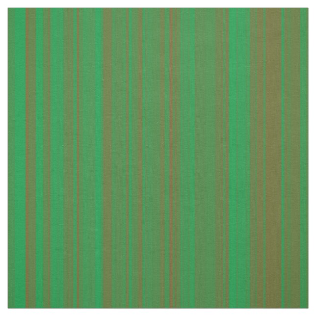 Tissu Rayures Vert Marron (Échantillon)