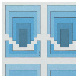 Tissu Rectangle Abstrait en bleu
