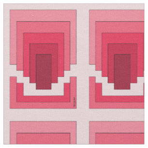 Tissu Rectangle Abstrait en rouge