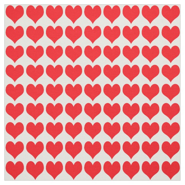 Tissu Red Hearts Pattern (Échantillon)