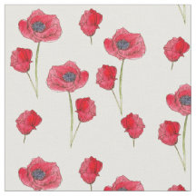 Red Poppies Aquarelle Fleur sauvage Art Botanique