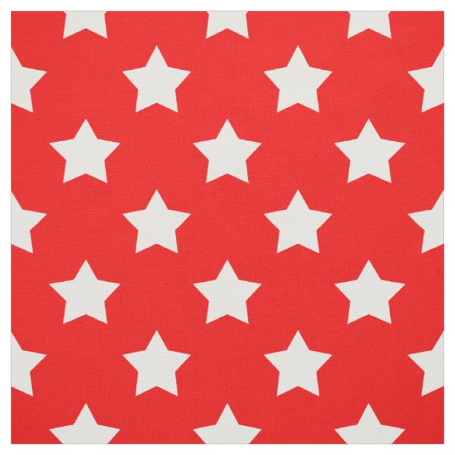Tissu Red White Stars Motif Textile décoratif (Échantillon)