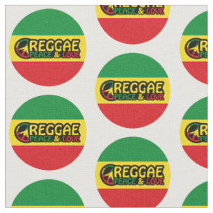 Tissu Reggae art avec des mots positifs Paix et Amour
