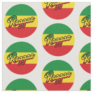 Tissu Reggae Musique avec couleurs du drapeau reggae
