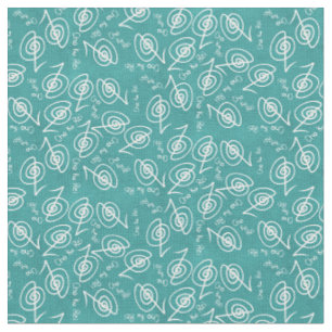 Tissu Reiki Cho Ku Rei Motif bleu et blanc