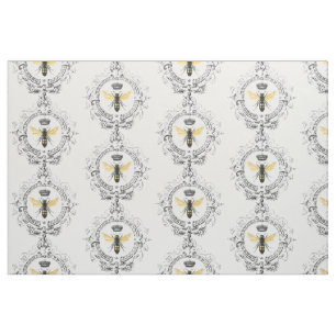 Tissu Reine des abeilles française VINTAGE MODERNE