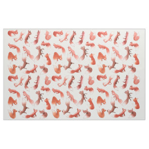 Tissu Renards somnolents