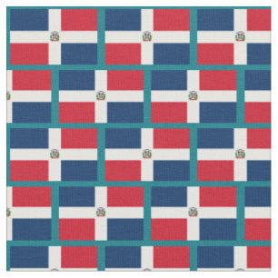 Tissu République Dominicaine Drapeau textile et mode br