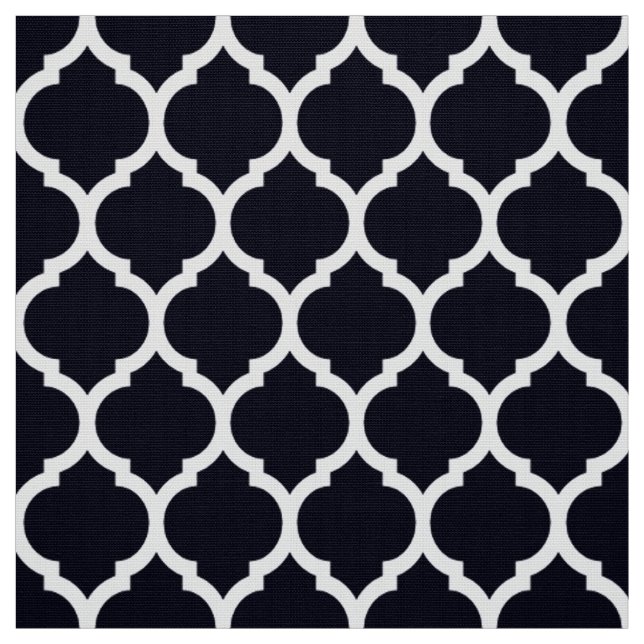 Tissu Réseau Marocain profond Quatrefoil Motif (Échantillon)