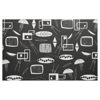 Tissu Résumé noir et blanc