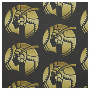 Tissu Retro Art Déco Black et Gold Vintage femme
