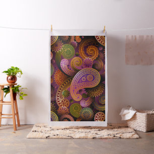 Tissu Rétro beau bohémien coloré Paisley de Boho