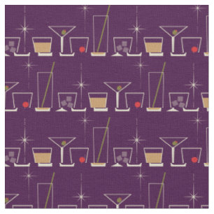 Tissu Retro Cocktail Glass Cute Vintage Mod années 1950