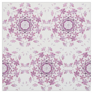 Tissu rétro élément pourpre floral
