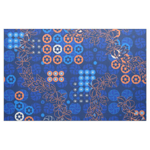 Tissu Rétro floral psychédélique de Golden Gate Park