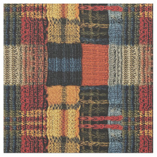 Tissu Retro Knit Patchwork - Cosy Boho d'automne Vintage