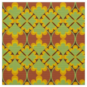 Tissu rétro mod 60s les années 70 motif de tissus fleu