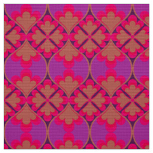 Tissu rétro mod 60s les années 70 motif de tissus fleu
