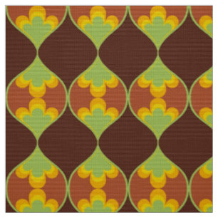 Tissu rétro mod 60s les années 70 motif de tissus fleu
