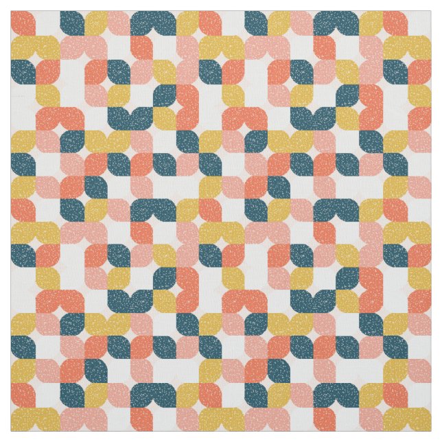 Tissu Rétro motif géométrique de Bauhaus (Échantillon)
