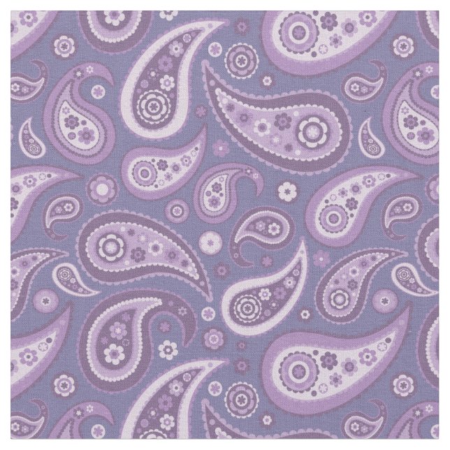 Tissu Rétro motif pourpre de Paisley (Fermer)