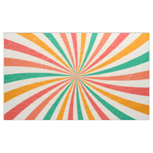 Tissu Rétro rayon de soleil d'été coloré