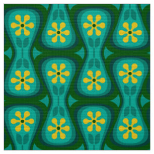 Tissu rétro style années 60 les années 70 yoni
