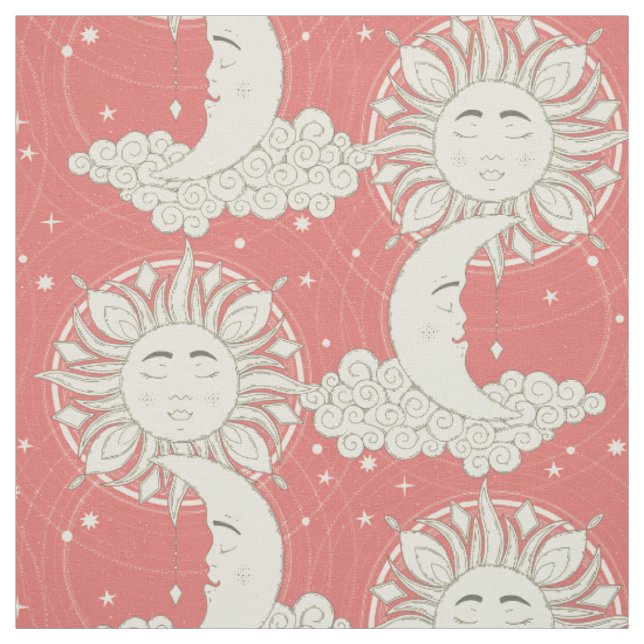 Tissu rêve bohème corail (Échantillon)